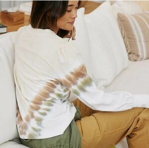ANTHROPOLOGIE LUCINDA V-NECK TIE-DYE SWEATSHIRT SZ S
